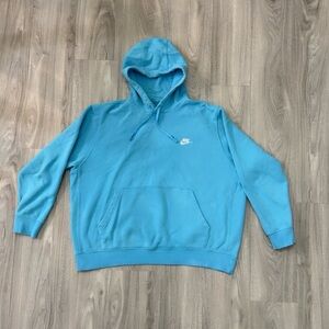 SOLD‼️Nike Men's Aqua Blue Hoodie